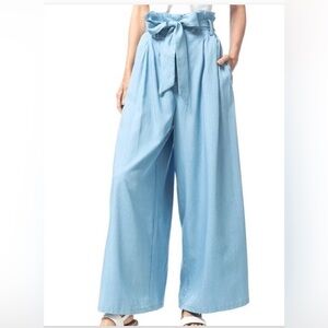 Banana Republic Jeans Women's Size 26, Light wash, High Rise, Wide Leg, belted‎